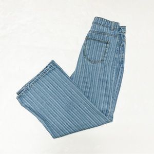 Blue Striped Vintage-Style Jeans